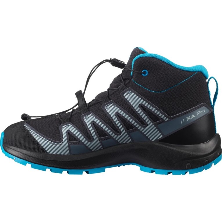 Black Salomon Xa Pro V8 Mid CSWP Kids' Hiking Shoes | IE WO8395